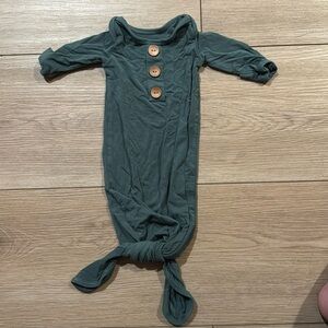 Caden Lane Knotted Gown - Forest Green Preemie Size